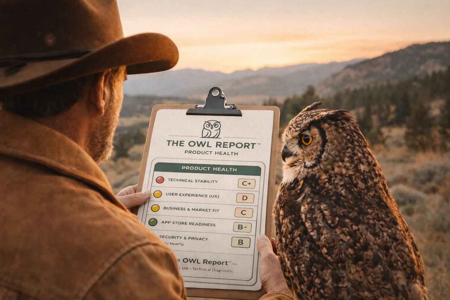 The OWL Report product, UX, and technical diagnostic concept